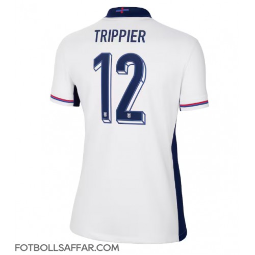 England Kieran Trippier #12 Hemmatröja Dam EM 2024 Kortärmad